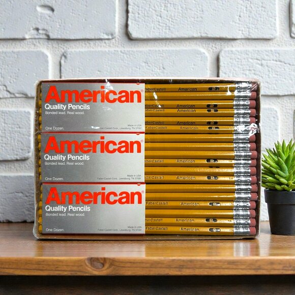 Vintage 72 Faber Castell American Quality Pencils No. 2 Medium Soft USA NOS - Picture 1 of 3